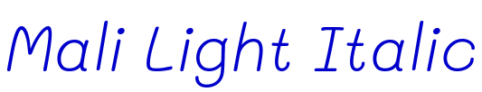 Mali Light Italic шрифт